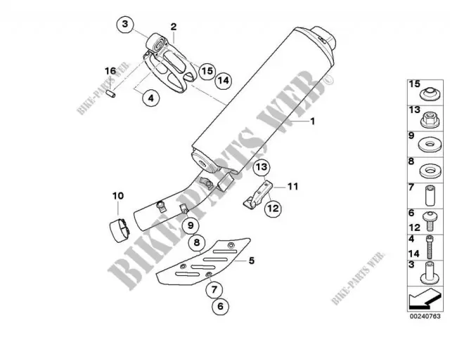Embellecedor silencioso Bmw r1200 gs 2005 - 2007