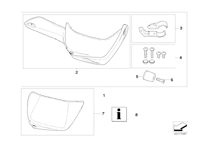 Cubre manos derecho Bmw r1200 gs 2005 - 2007