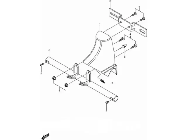 Aleta porta matricula Hyosung Aquila GV250 EFI 2008 - 2012