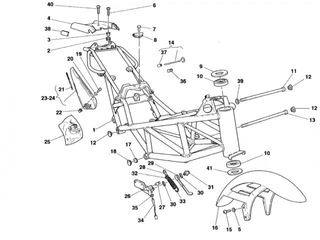 Cacha derecha Ducati monster 600 1998 - 1999