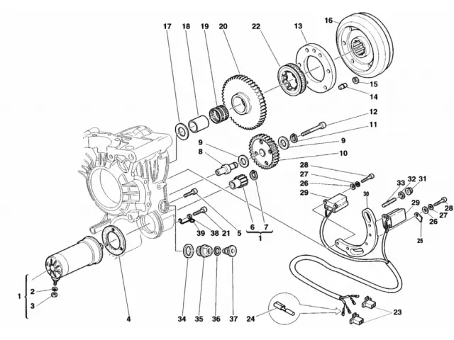 Motor de arranque Ducati monster 600 1998 - 1999