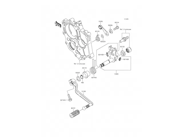Eeje selector cambio Kawasaki ER-6F 650 2012 - 2015
