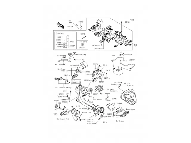 Claxon Kawasaki ER-6F 650 2012 - 2015