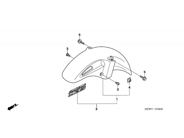 Aleta delantera Honda Deauville 700 ABS 2006 - 2008