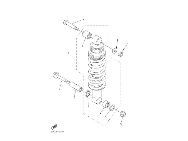 Amortiguador Yamaha FZ6 N 600 2004 - 2006