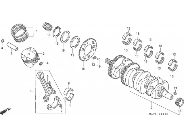 Biela Honda cbr 1100 xx 1999 - 2001