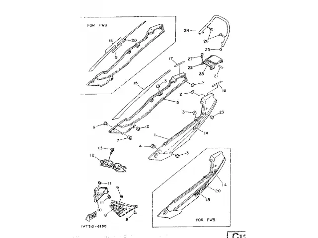 Union colin YAMAHA RD 350 1985-1990 Recambio Ocasion