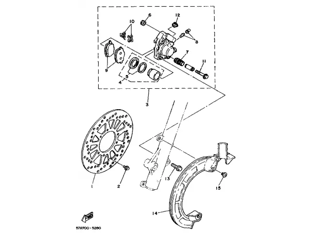 Pinza freno delantera Yamaha xt 350 1989-1995