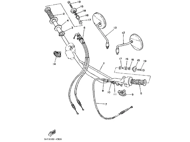 Manillar Yamaha xt 350 1989-1995
