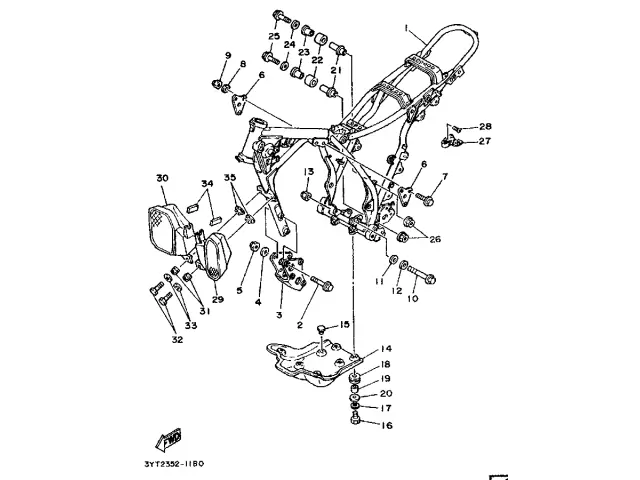 Aireador izquierdo Yamaha xt 350 1989-1995