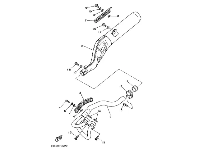 Colector Yamaha xt 350 1989-1995