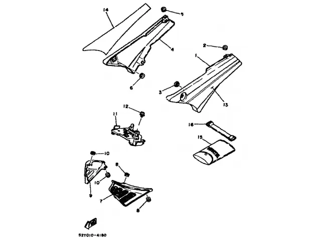 CACHA IZQUIERDA Yamaha RD350LC Japonesa 1982 - 1986