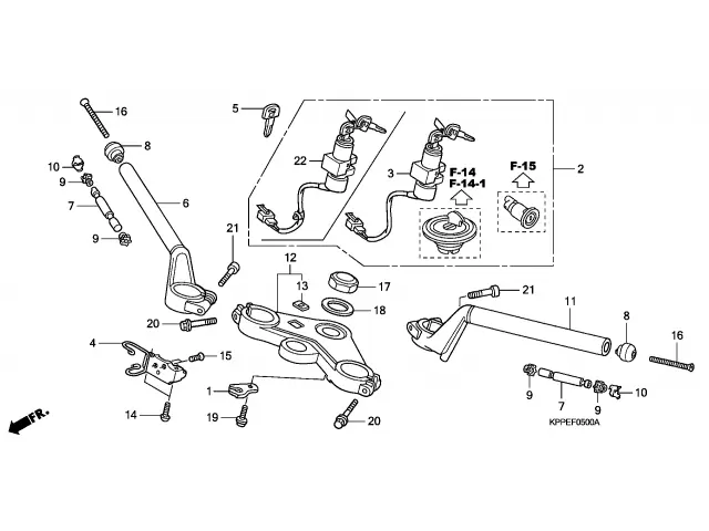 Semimanillar derecho HONDA CBR R 125 2008-2009  repuestos de motos