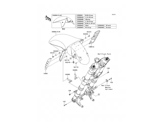 Aleta delantera Kawasaki GTR 1400 ABS 2007 - 2014