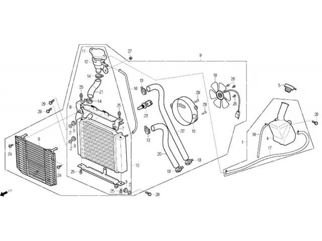 Deposito anticongelante Daelim Roadwin 125R VJF 2007 - 2016
