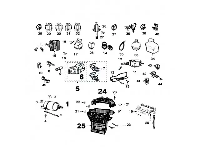 Caja porta batería Peugeot Geopolis 250 2006 - 2013