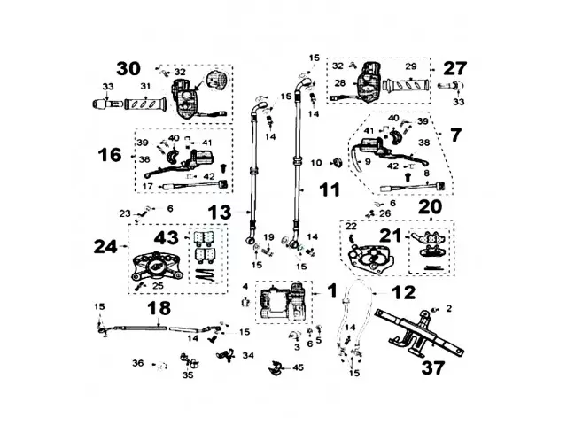 Latiguillo pinza de freno delantera Peugeot Geopolis 250 2006 - 2013