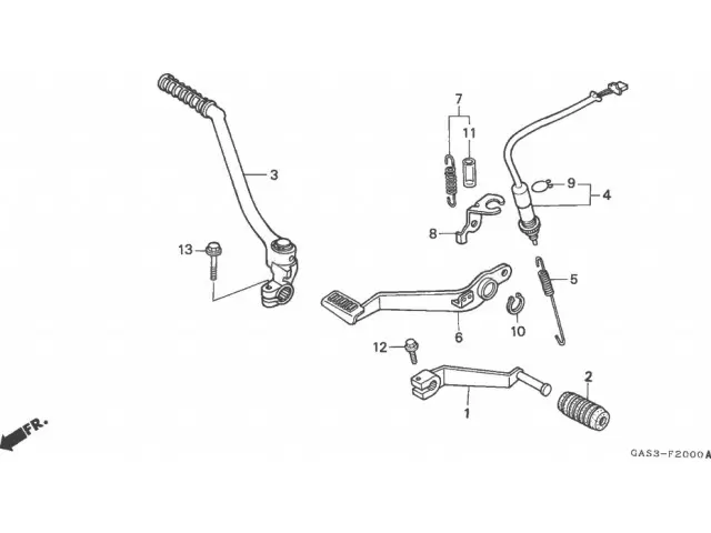Pedal de arranque Honda ns1 80 1992-2000