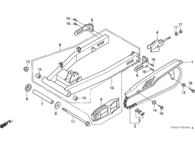 Cubre cadenas Honda ns1 80 1992-2000