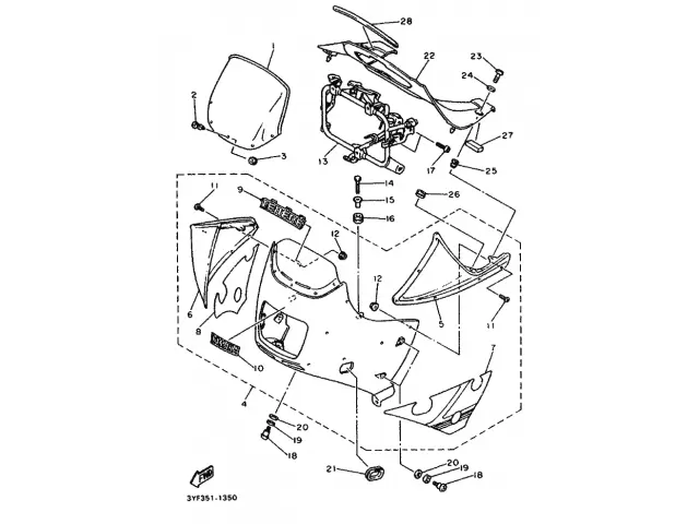 Carenado Superior Yamaha xtz 660 1991-1994