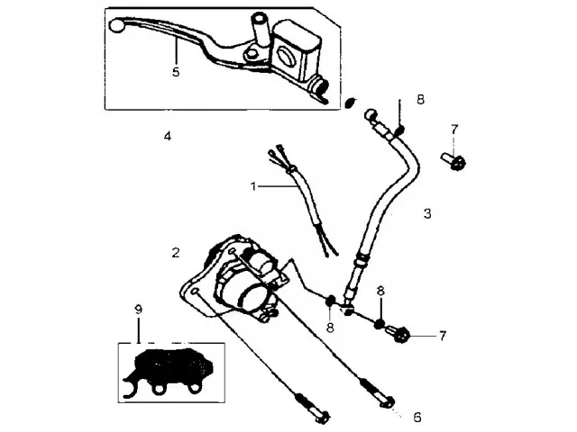 Pinza freno delantero Sym HD 125 2003 - 2006