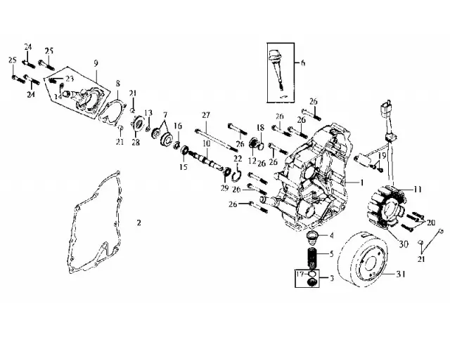Tapa bomba agua Sym HD 125 2003 - 2006