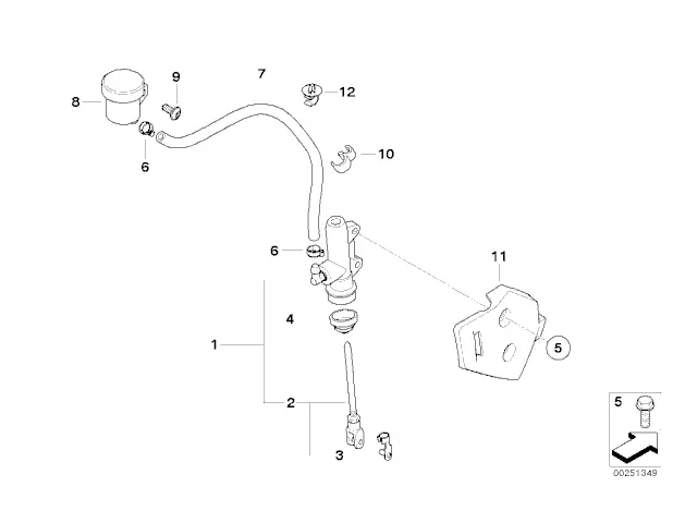 Deposito liquido frenos trasero Bmw F650 GS 2008 - 2012