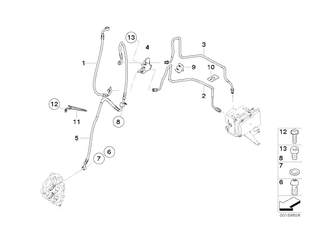 Latiguillos delanteros abs pinzas Bmw F650 GS 2008 - 2012