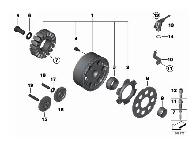 Bendix, Anillo con dados de embrague Bmw F650 GS 2008 - 2012