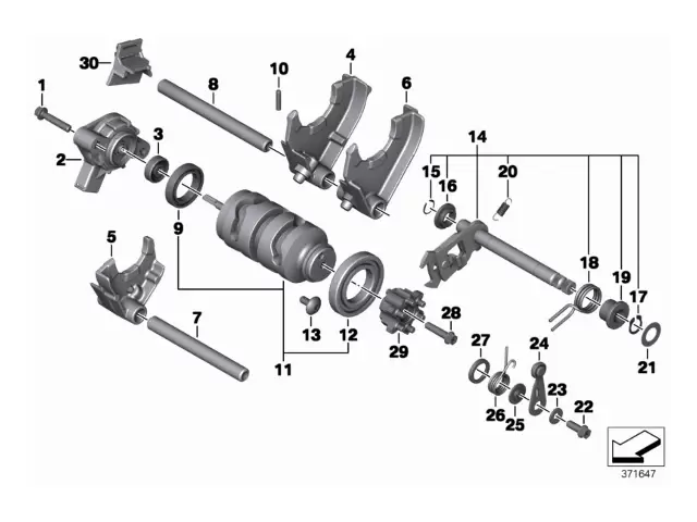 Eje selector cambio Bmw F650 GS 2008 - 2012