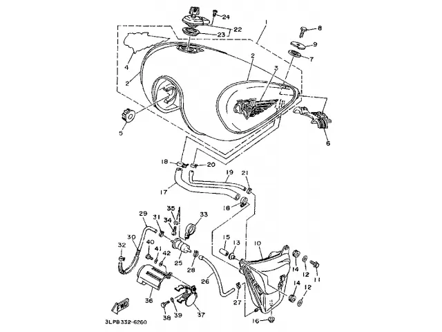 embellecedor bomba gasolina Yamaha virago 1100 1985-1995