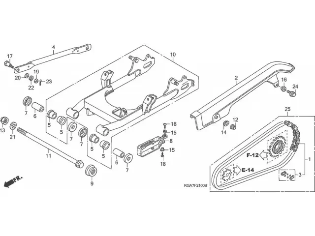 Cubre cadenas Honda CG 125 2004 - 2007