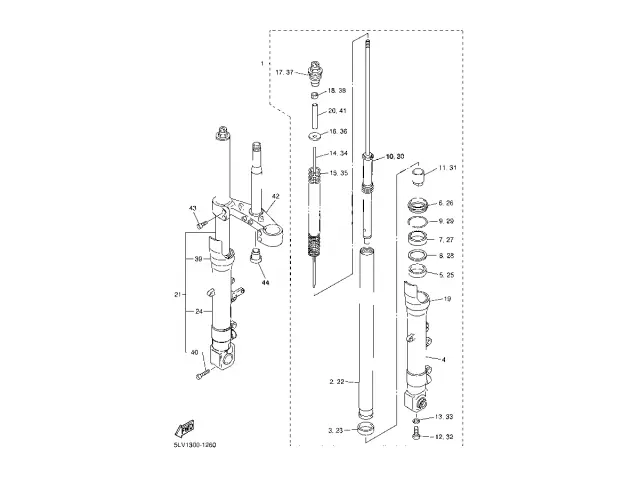Tija inferior Yamaha fazer 1000 2001-2003