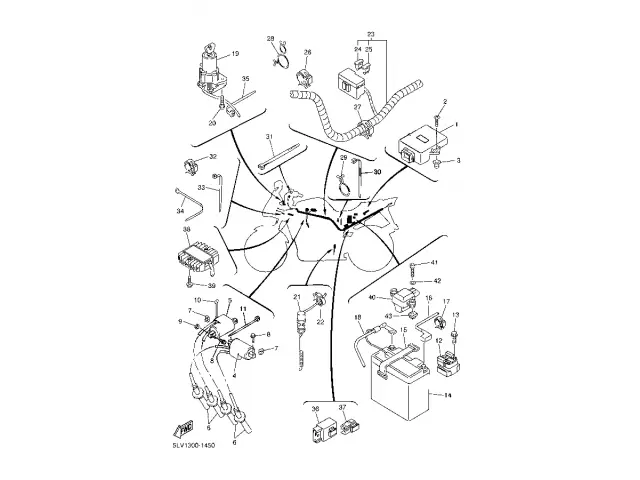 Sistema eléctrico Yamaha fazer 1000 2001-2003