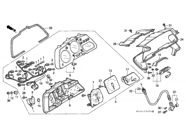 Anillo cuenta kilómetros Honda vfr 750 1990-1993