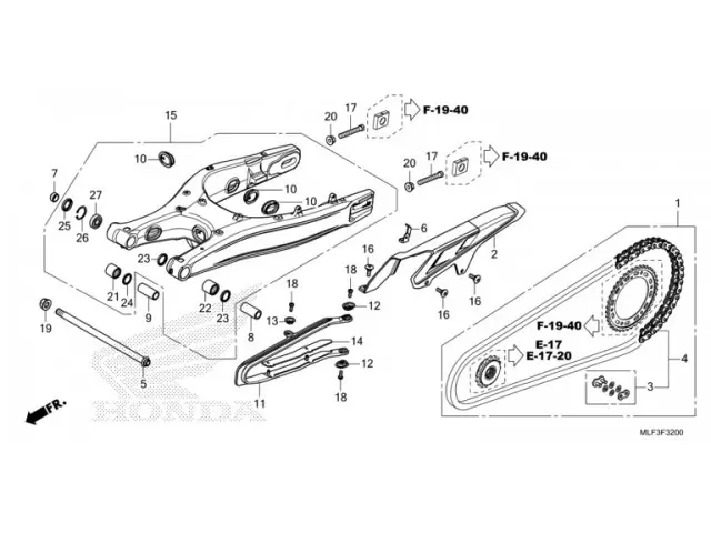 Eje basculante Honda NT 1100 DTC 2022 - 2023