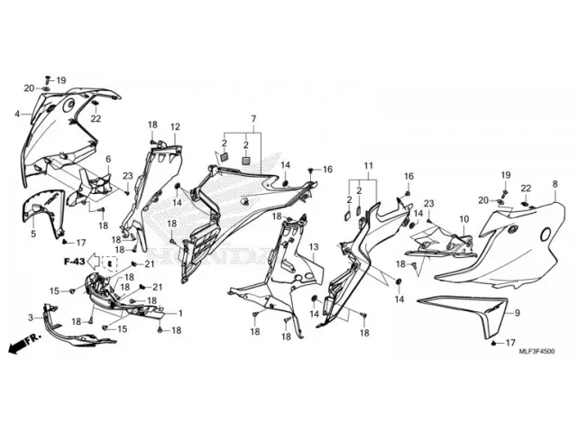Aireador izquierdo Honda NT 1100 DTC 2022 - 2023