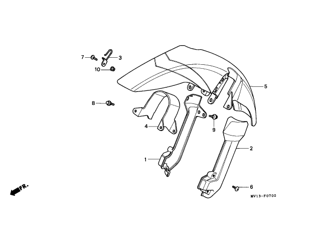 Aleta delantera Honda africa 750 1992 - 1994