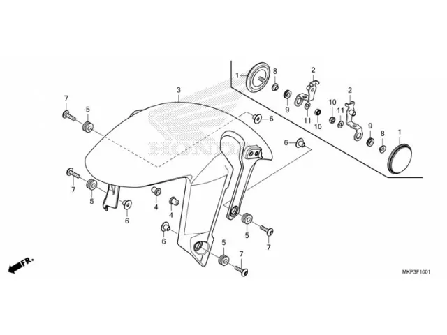 Aleta delantera Honda CBR 500 2021 - 2022