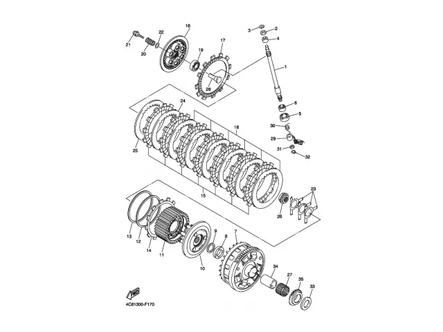 Campana central discos antirrebote Yamaha r1 1000 cc 2007 - 2008