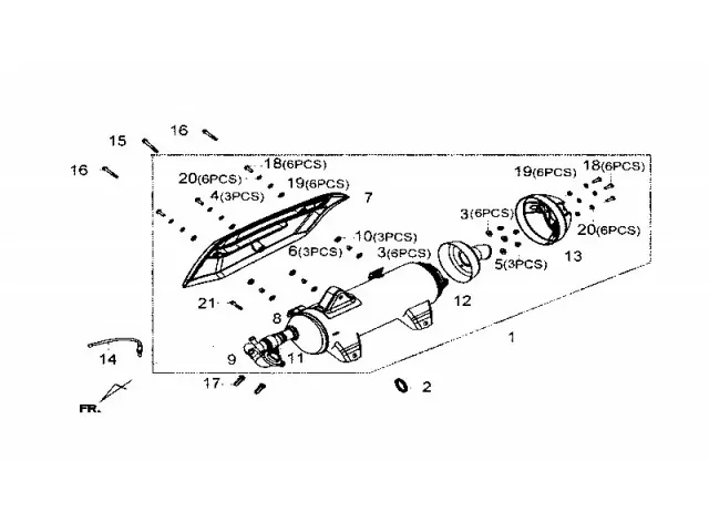Colector Sym Joymax 300i GTS 2012 - 2015