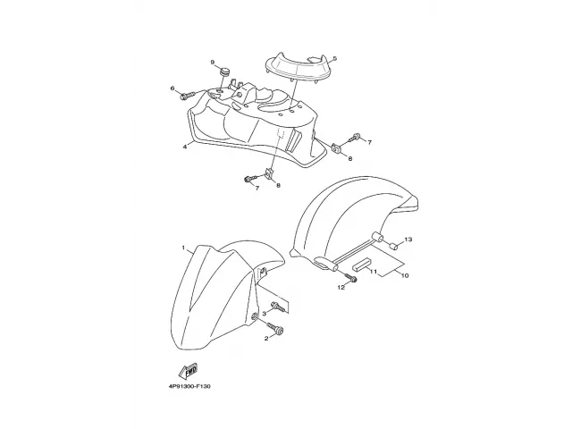 Aleta delantera Yamaha Cygnus 125  XC 2007 - 2010