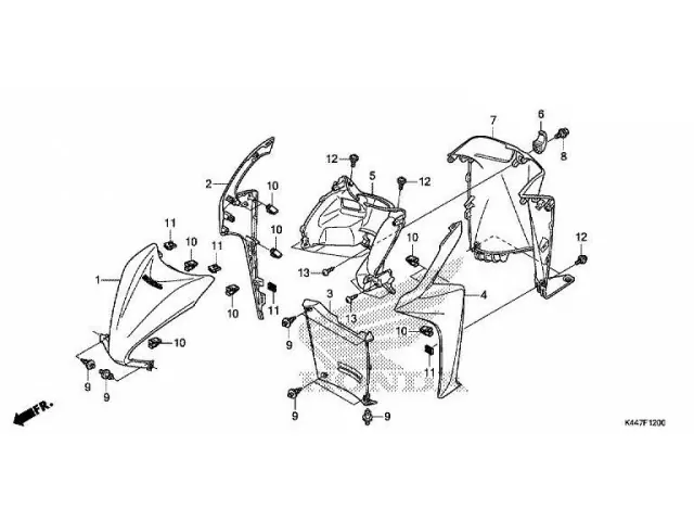 Carenado superior Honda Vision 110 2017 - 2020