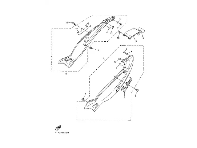 Cacha derecha Yamaha Thundercat 600 1996 - 2003