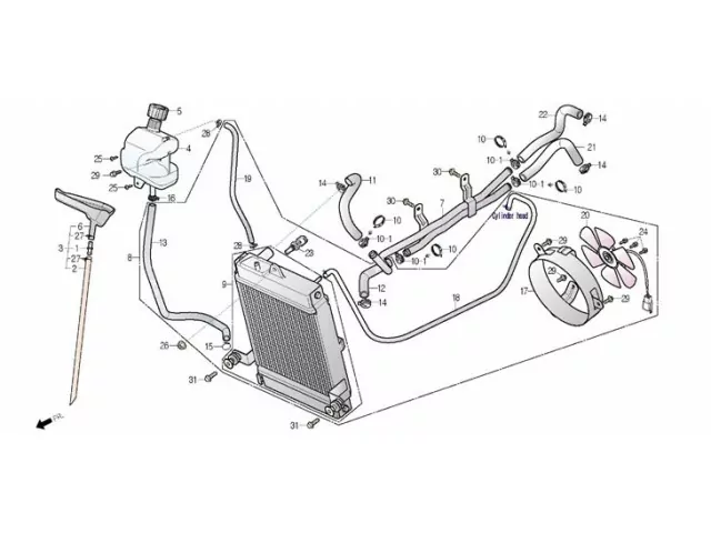 Electroventilador Daelim S3 250 FI Advance 2012 - 2016