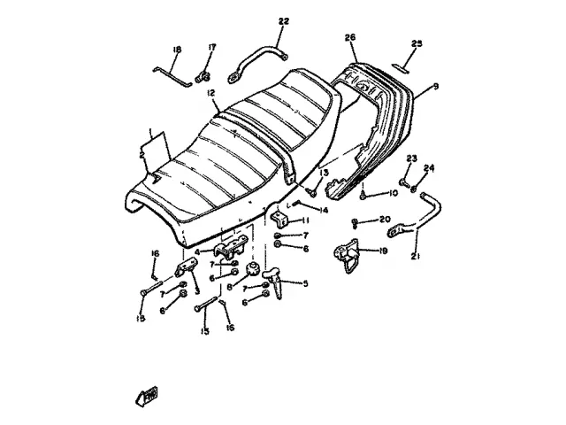 Asiento Yamaha xj 650 1981-1985