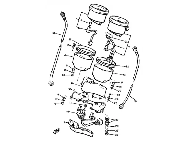 TESTIGOS CUADRO Yamaha xj 650 1981-1985