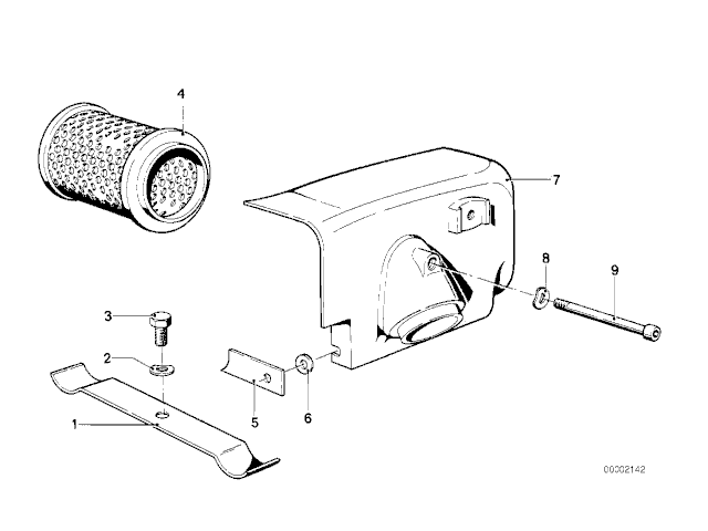 Protector filtro aire derecho Bmw r100 rs 1000 cc 1980 - 1989