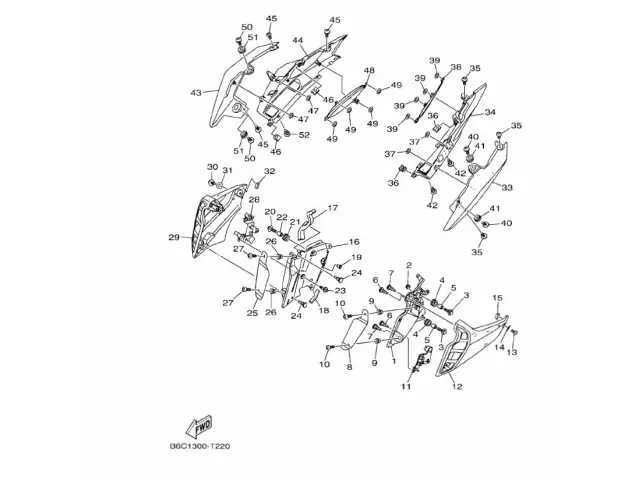 Aireador derecho Yamaha MT-09 SP 2017 - 2020