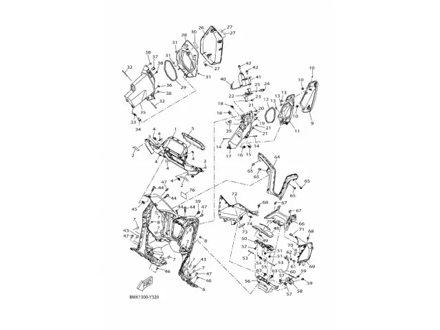 Embellecedor Manillar Delantero Inferior Yamaha XMAX 300 2023 - 2024